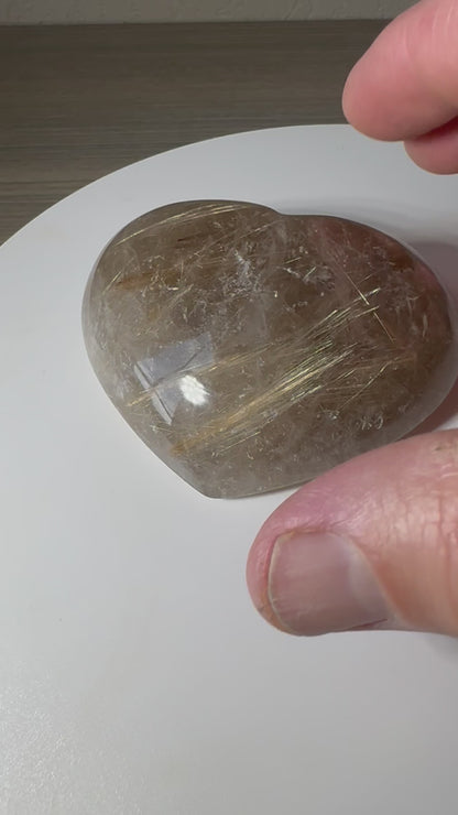 Rutilated Quartz Heart From Brazil