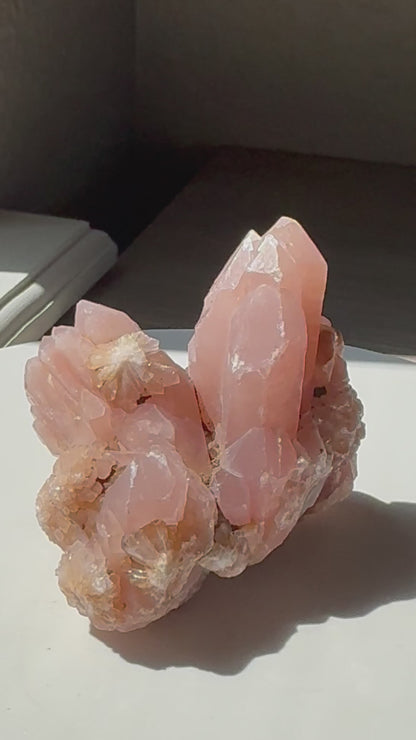 Pink Amethyst Crystal Cluster from Brazil