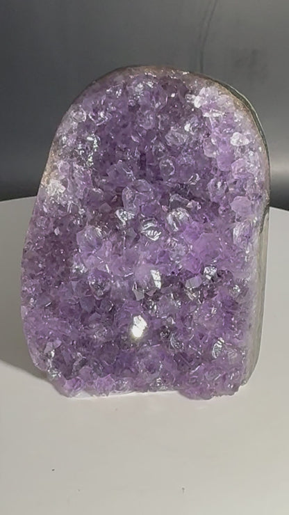 Dark Brazilian Purple Amethyst Cut Base