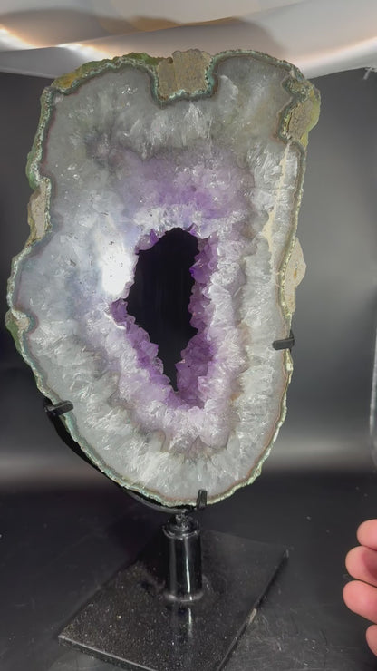 Amethyst Portal on Custom Spinning Stand from Brazil