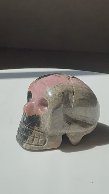 Amazonite and Rhodonite Skull 1.5 inch