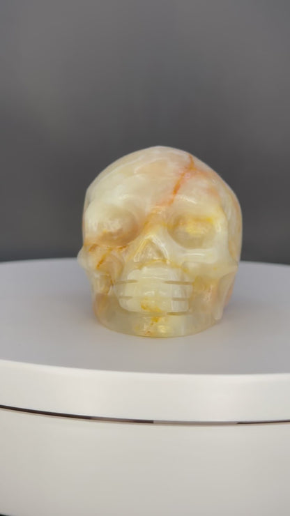 Hand Carved Calcite Skull