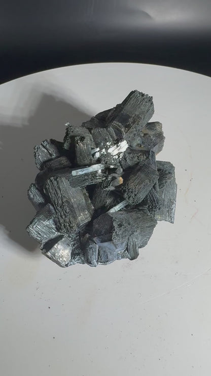 114g Natural Aquamarine Tourmaline Cluster Mineral Specimen Namibia