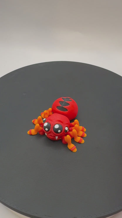 Articulated 3D Printed Spider - Fidget Toy & Halloween Deco, Spooky Gift for Kids Adults