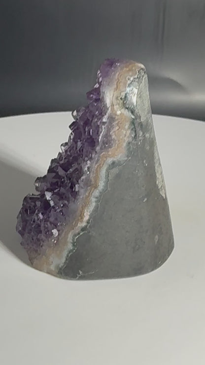 Dark Brazilian Purple Amethyst Cut Base
