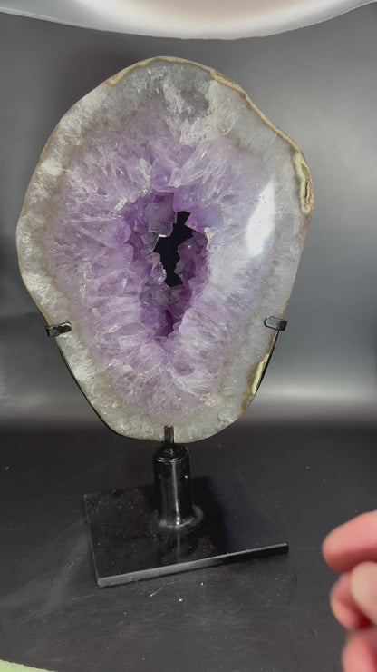Amethyst Portal on Custom Spinning Stand from Brazil