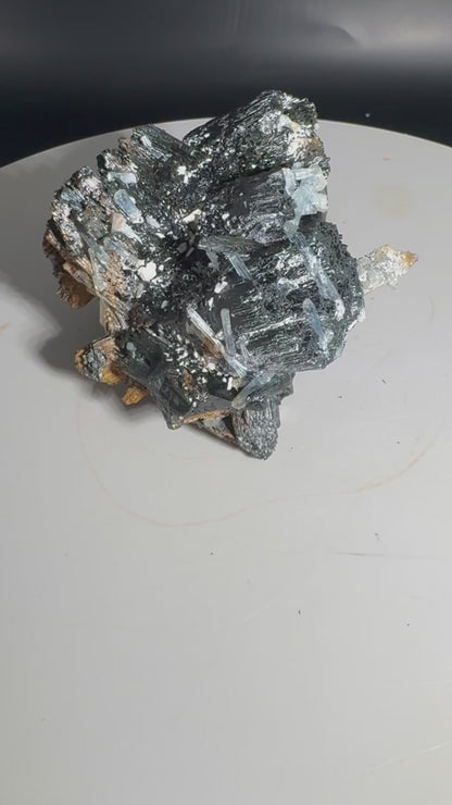 177g Natural Aquamarine Tourmaline Cluster Mineral Specimen Namibia