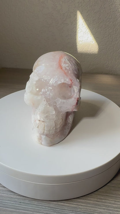 Large Flower Agate Skull 1.92 lbs