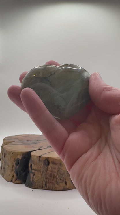 Labradorite Heart