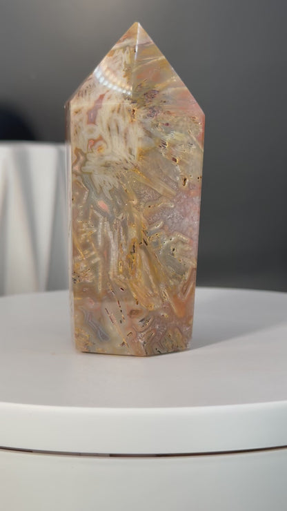 Brazilian Sagenite Agate Tower