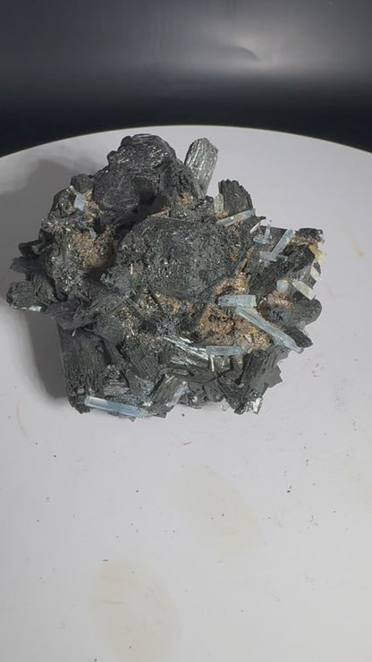 89g Natural Aquamarine Tourmaline Cluster Mineral Specimen Namibia