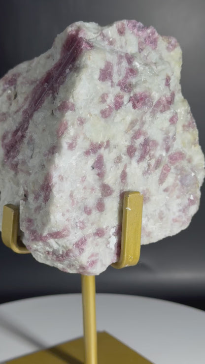 Pink Tourmaline from Brazil on Custom Stand