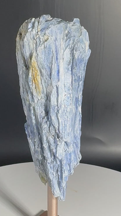 Blue Kyanite from Brazil on Stand