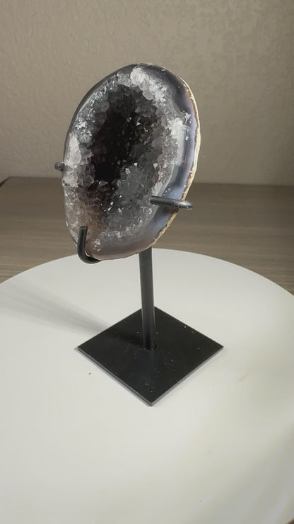 Druzy Brazilian Geode of Custom Stand