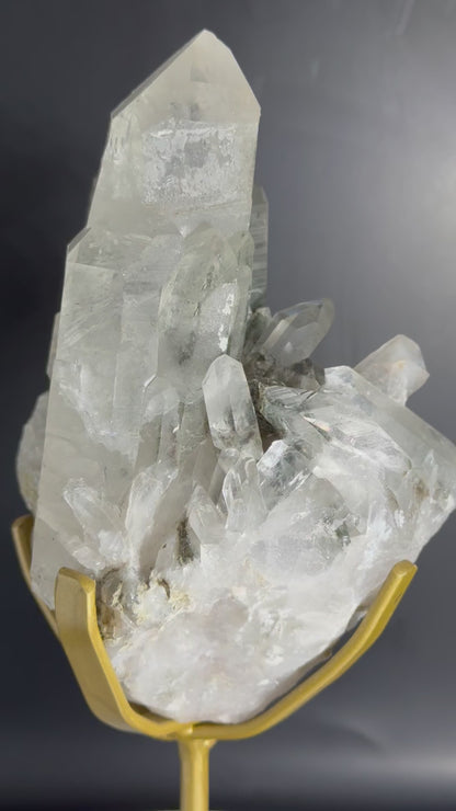 Brazilian Garden Quartz Cluster on Custom Stand 2.3 lbs