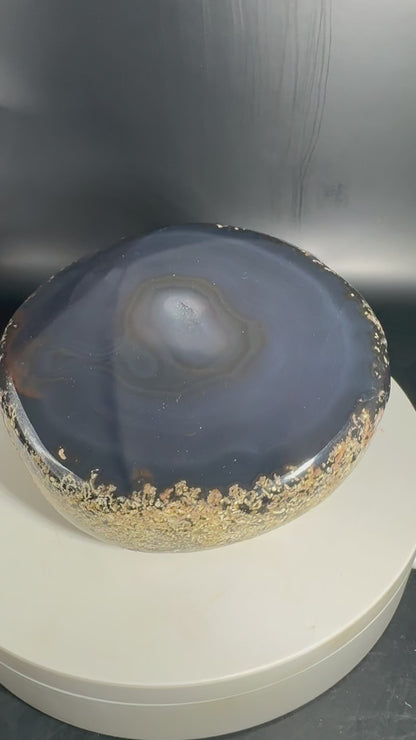 Large Enhydro banded Agate from Brazil