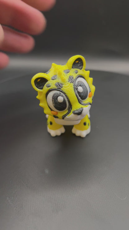 Flexi Cheetah 3D Printed Articulated Cat Figurine | Posable Feline Shelf Decor | Wildcat Lover Gift