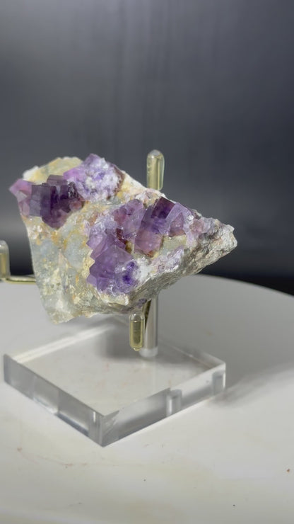 Purple Cubic Fluorite Guangxi China 130 Grams