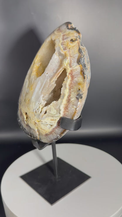 Unique and Rare Geode on Custom Stand from Brazil