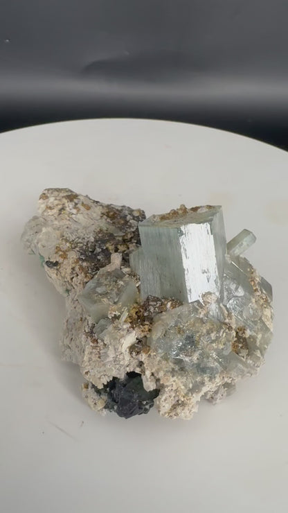 Natural Aquamarine Cluster Mineral Specimen Namibia 115G