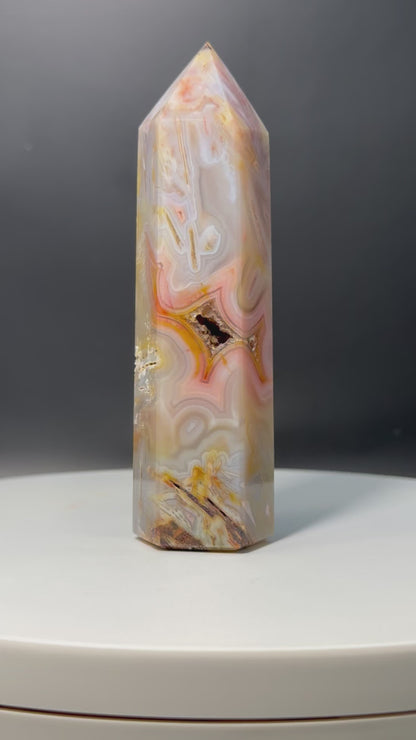 Brazilian Sagenite Agate Tower