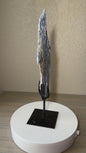 Tall Blue Kyanite Crystal on Custom Stand from Brazil