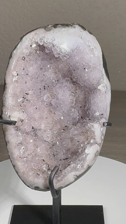 Druzy Brazilian Geode of Custom Stand