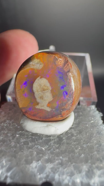 Mexican Cantera Fire Opal Cabochon