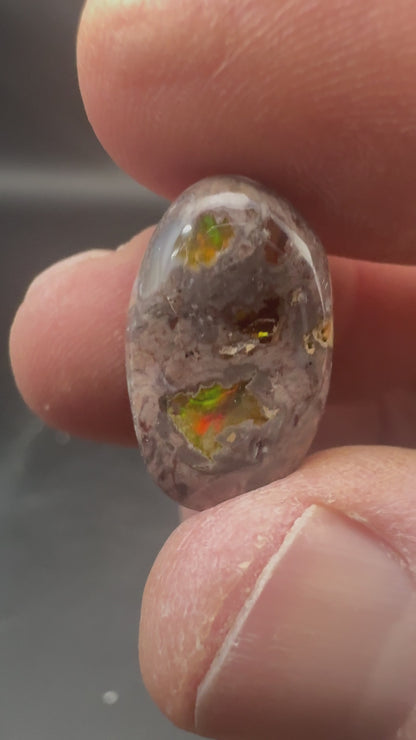 Mexican Cantera Fire Opal Cabochon 14 ct