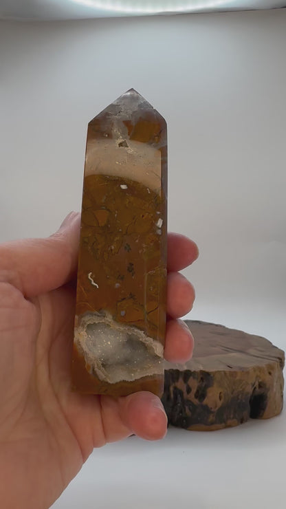 Mosaic Jasper Druzy Tower
