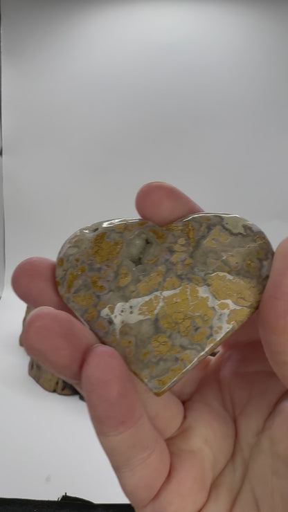 Mosaic Jasper Heart with Druzy