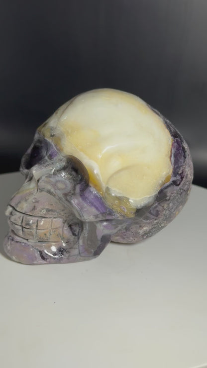 Large Fluorite Skull 1.385 lbs UV Reactive!